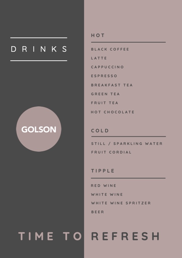 GOLSON Menu